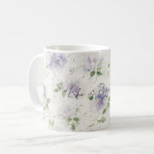 Mug Fleurs de lavande violette jolie (Devant gauche)