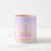 Mug Fleurs de licorne et étoiles (Centre)