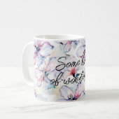 Mug Fleurs de l'île violette Anniversaire (Devant gauche)