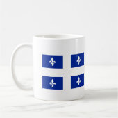 Mug Fleurs-de-lis Bleu sur le drapeau blanc du Canada  (Gauche)