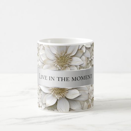 Mug Fleurs de Lotus Blanc Or (Centre)