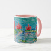 Mug Fleurs de Lotus Dessin Combo Musique (Devant droit)