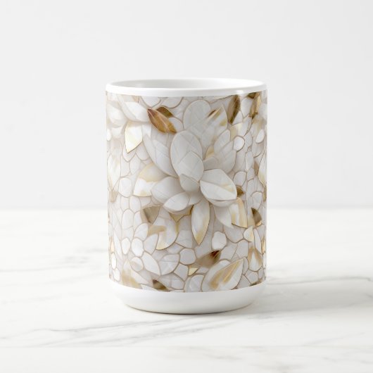Mug Fleurs de Lotus Or Blanc (Centre)
