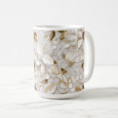 Mug Fleurs de Lotus Or Blanc (Devant droit)