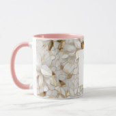 Mug Fleurs de Lotus Or Blanc (Gauche)