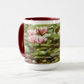 MUG FLEURS DE LOTUS ROSE (Devant gauche)
