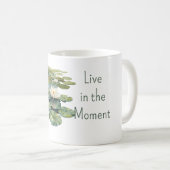 Mug Fleurs de lotus vertes sur nénuphar (Devant droit)