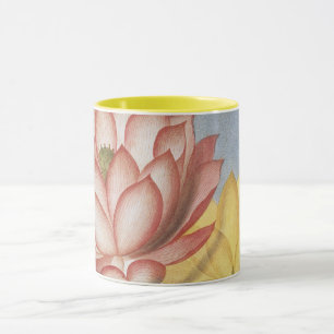 Mug Fleurs de lotus vintage, la fève égyptienne sacrée