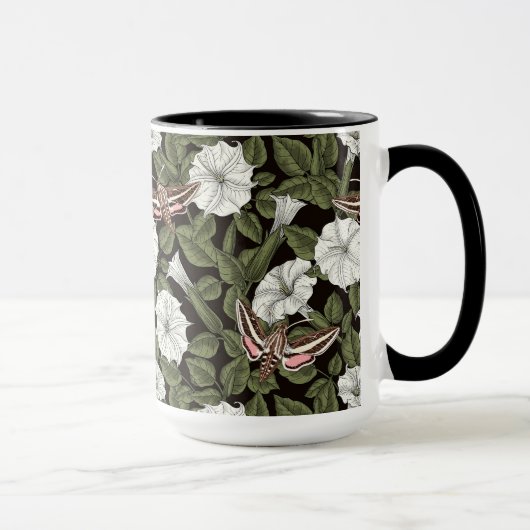 Mug Fleurs de lune et sphinx Mois (Droite)