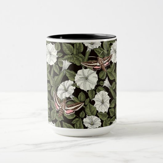 Mug Fleurs de lune et sphinx Mois (Centre)