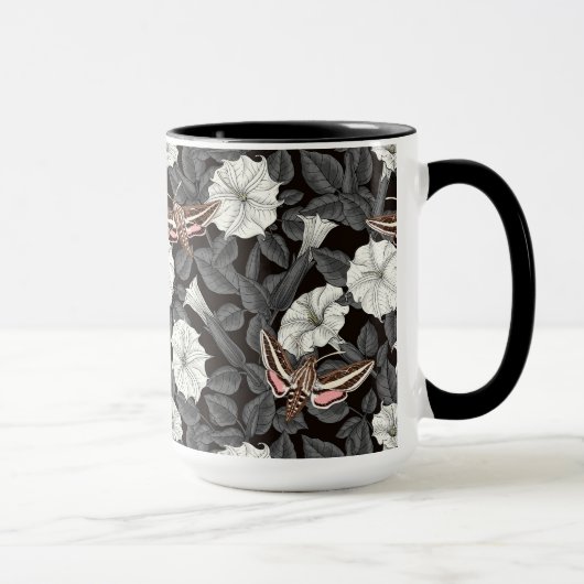 Mug Fleurs de lune et sphinx Moths 2 (Droite)
