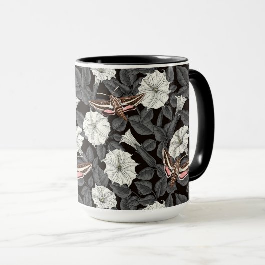 Mug Fleurs de lune et sphinx Moths 2 (Devant droit)