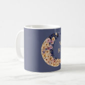 Mug Fleurs de lune jaunes violettes (Devant gauche)