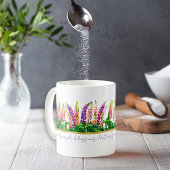 Mug Fleurs de lupine violette délicates Citations de M