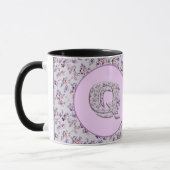 Mug Fleurs de luxe Monogramme Q (Gauche)