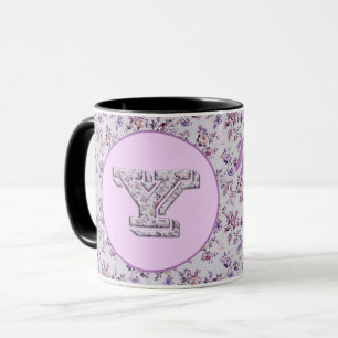 Mug Fleurs de luxe Monogramme Y