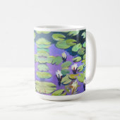 Mug fleurs de lys sur l'étang dans le style de Monet (Devant droit)