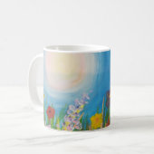 Mug Fleurs de maïs bleues dans un pré fleur sauvage (Devant gauche)