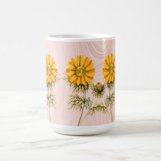 Mug Fleurs de marbre rose Faux (Centre)