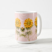 Mug Fleurs de marbre rose Faux (Devant droit)
