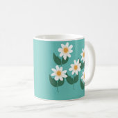 Mug Fleurs de marguerite blanche Boho (Devant droit)