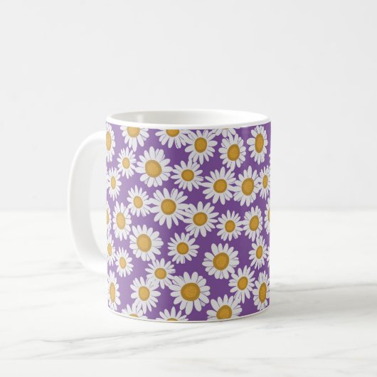 Mug Fleurs de marguerite ditsy (Devant gauche)