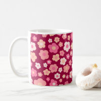 Fleurs de marguerite Motif rose rouge