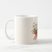 Mug Fleurs de marguerite nœud rouge blanc (Gauche)