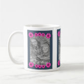 Mug Fleurs de marguerite rose Cadre photo (Gauche)