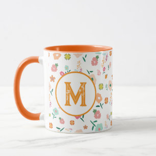 Mug Fleurs de marguerite super Retro Motif Boho Floral