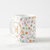 Mug Fleurs de marguerite super Retro Motif Boho Floral (Devant gauche)