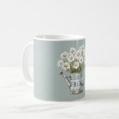 Mug Fleurs de marguerite verte (Devant gauche)