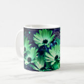 Mug Fleurs de marguerites africaines vertes Personnali (Devant gauche)