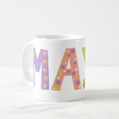 Mug fleurs de Maya décoratives et étoile (Devant gauche)