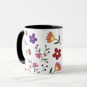 Mug fleurs de motif- (Devant gauche)