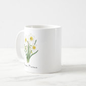 Mug Fleurs de Narcisse de Décembre (Devant gauche)