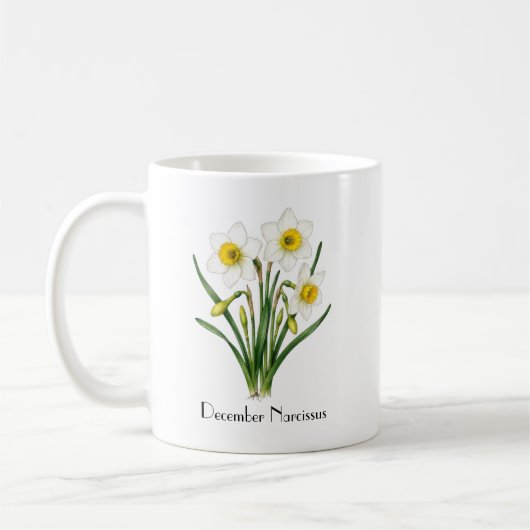 Mug Fleurs de Narcisse de Décembre (Gauche)