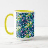 Mug Fleurs de nature numérique, bleu Daisy (Gauche)