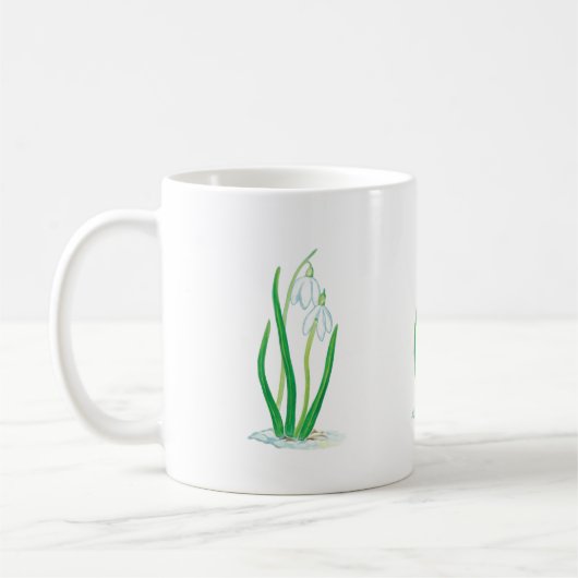 Mug Fleurs de neige blanches (Gauche)