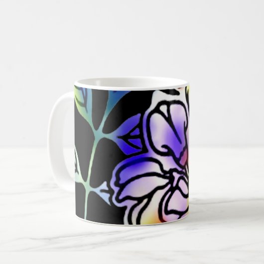 Mug Fleurs de néon (Devant gauche)