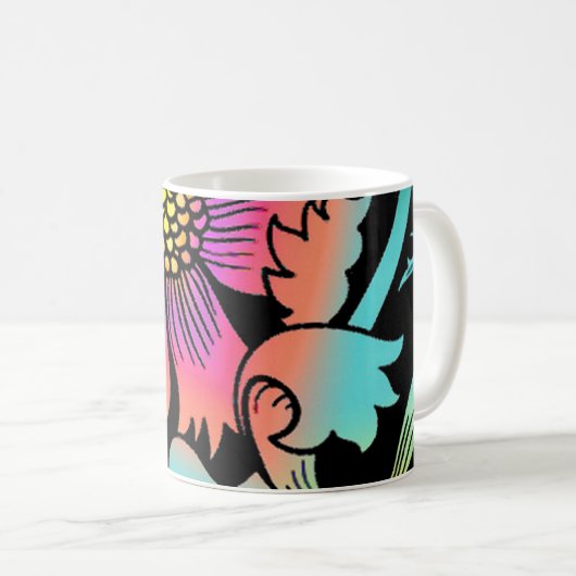 Mug Fleurs de néon (Devant droit)