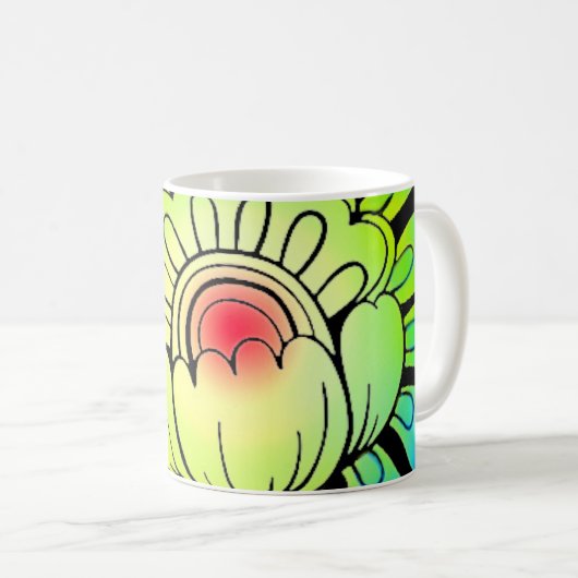 Mug Fleurs de néon (Devant droit)