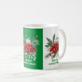 Mug Fleurs de Noël Bouquet Joyeux Noël Texte 2 (Devant droit)