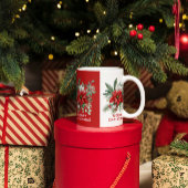 Mug Fleurs de Noël Bouquet Rouge et blanc