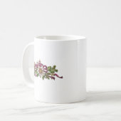 Mug Fleurs de Noël Joyeuses classiques Bougies Nom des (Devant gauche)