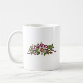 Mug Fleurs de Noël Joyeuses classiques Bougies Nom des (Gauche)