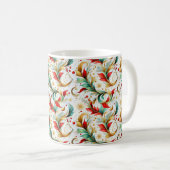 Mug Fleurs de Noël tourbillonnées (Devant droit)