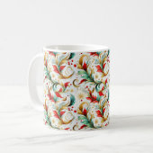 Mug Fleurs de Noël tourbillonnées (Devant gauche)
