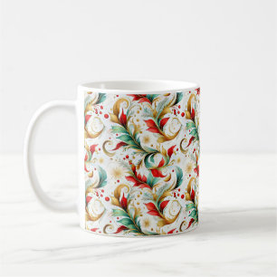 Mug Fleurs de Noël tourbillonnées