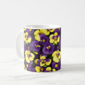 Mug Fleurs de Pansy Jaune et Violet (Devant gauche)